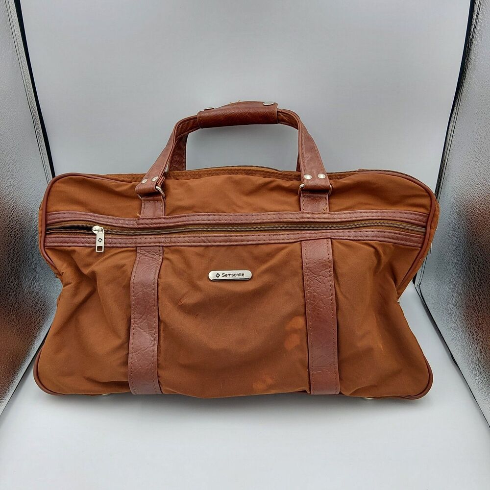 Samsonite Silhouette Vintage Weekender Travel Bag-Brown-1970/80 Classic Carry-on